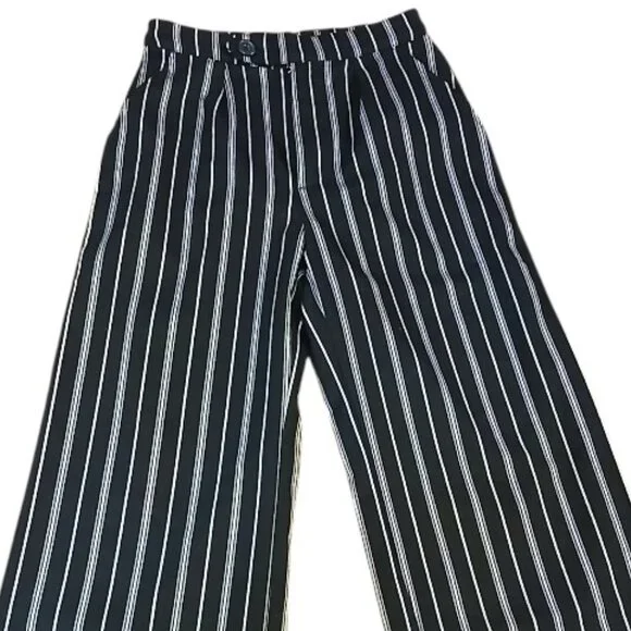 SOCIAL TOURIST Ultra High-Rise Black/Cream Trousers XS - Picture 6 of 12